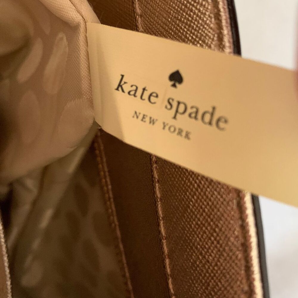 Kate Spade Cedar Street Harmony Gold Leather Tote Shoulder Bag - Picture 9 of 14